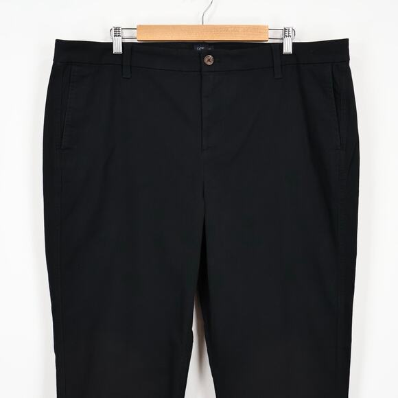NWT J.Crew Factory High-Rise Straight Leg Girlfriend Chino Pant In Black Size 18 - Picture 3 of 8